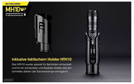 NiteCore MH10 V2 LED Kézilámpa Akkuról üzemeltetett 1200 lm 77 g 8. kép