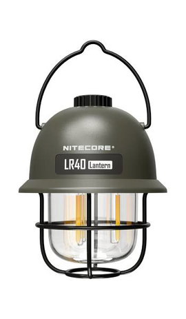 NiteCore NC-LR40-OLIV LR40 LED Kemping lámpás 100 lm Akkuról üzemeltetett 222 g Olivazöld