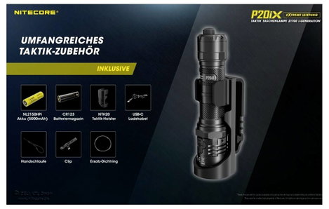 NiteCore P20iX LED Kézilámpa Akkuról üzemeltetett 4000 lm 116 g 10. kép
