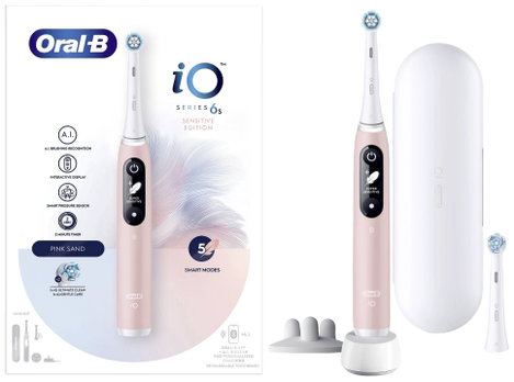 Elektromos fogkefe Forgó/oszcilláló Rózsa, Oral-B iO 6s, 4210201427384  3. kép