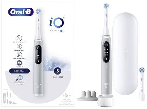 Elektromos fogkefe Forgó/oszcilláló Szürke, Oral-B iO 6s, 4210201427360 3. kép