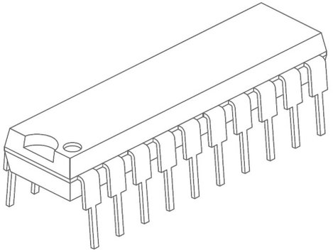 PIC processzor, ház típus: PDIP-20, Microchip Technology PIC16F690-I/P 2. kép