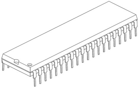 PIC processzor, ház típus: PDIP-40, Microchip Technology PIC18F4520-I/P 2. kép