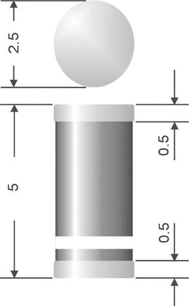SMD dióda, ház típus: MELF, I(F) 1 A, zárófeszültség: U(R) 1 kV, Diotec SM4007