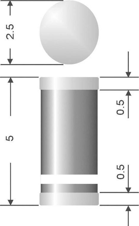 SMD dióda, ház típus: MELF, I(F) 1 A, zárófeszültség: U(R) 1 kV, Diotec SM4007