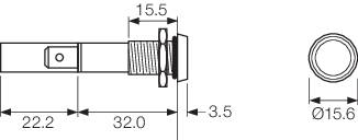 LED-es jelzőlámpa 12 V/DC, IP67, narancs, Arcolectric L0275OSLAD 2. kép