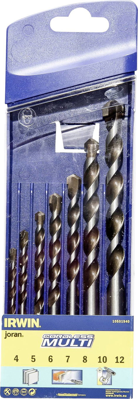 Irwin Tools 10501940 Keményfém Többcélú fúró 4 mm, 5 mm, 6 mm, 7 mm, 8 mm, 10 mm, 12 mm Hengeres bef