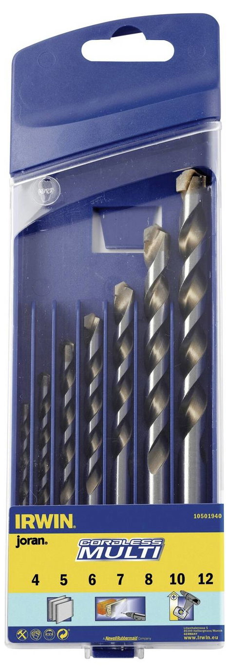 Irwin Tools 10501940 Keményfém Többcélú fúró 4 mm, 5 mm, 6 mm, 7 mm, 8 mm, 10 mm, 12 mm Hengeres bef 3. kép