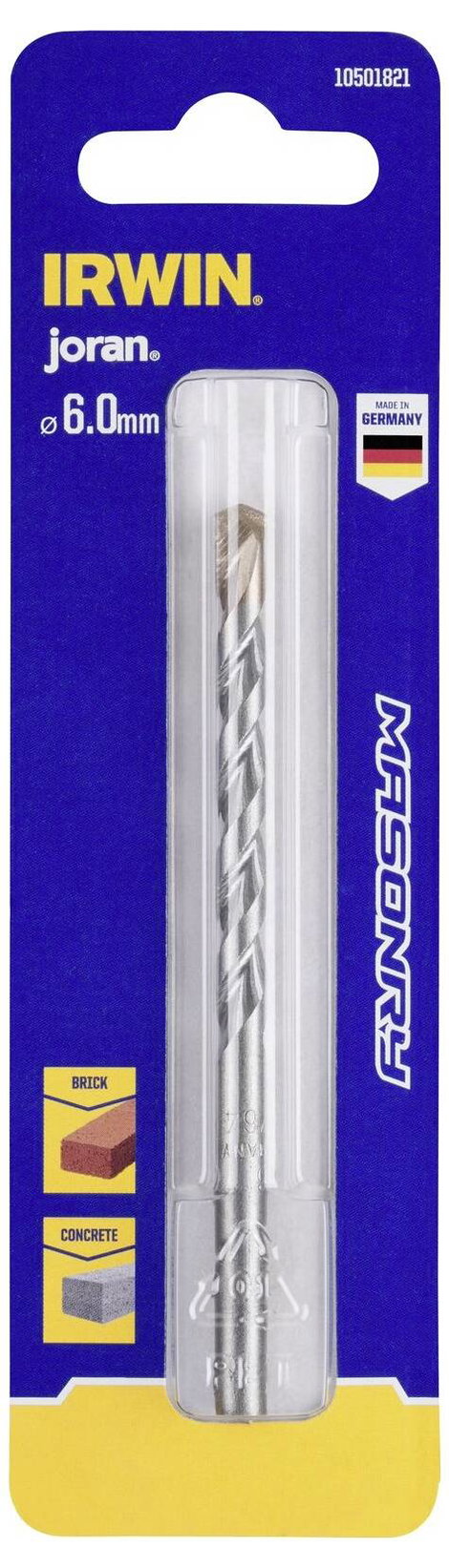Irwin Tools 10501821 Keményfém Fokozatfúró 6 mm Teljes hossz 110 mm Hengeres befogószár 1 db 2. kép