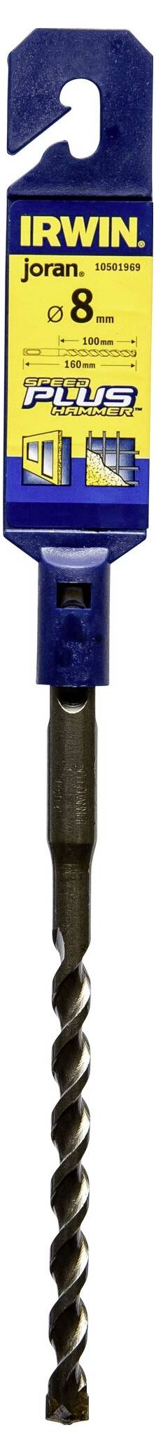 Irwin Tools SDS-plus 10501969 Keményfém Kalapácsfúró 8 mm Teljes hossz 160 mm Hengeres befogószár 1 2. kép