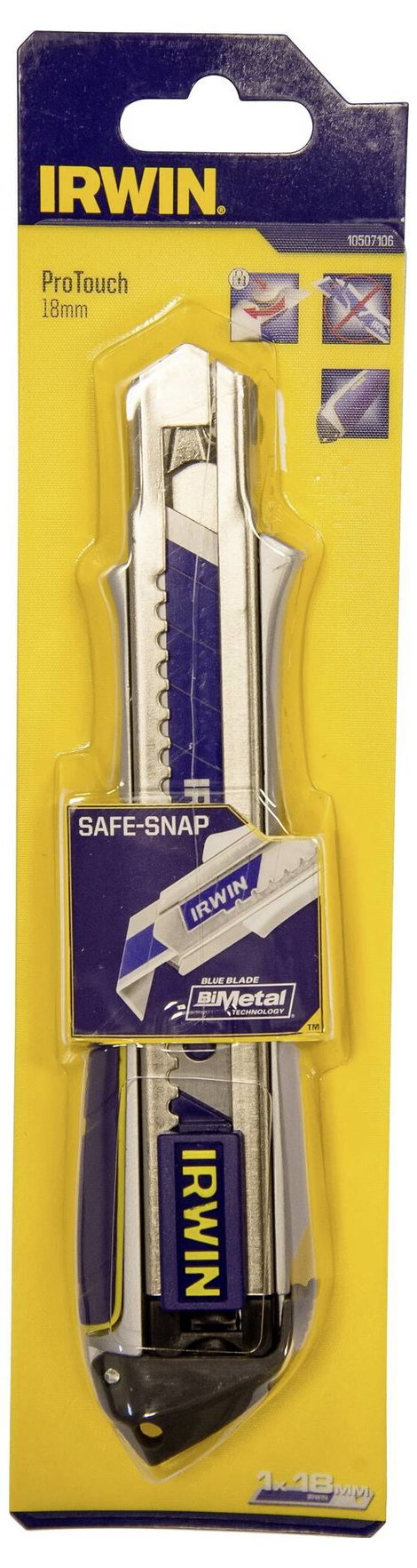 Irwin Tools 10507106 ProTouch™ nagy teherbírású, 18 mm-es bepattintható kés 1 db 4. kép