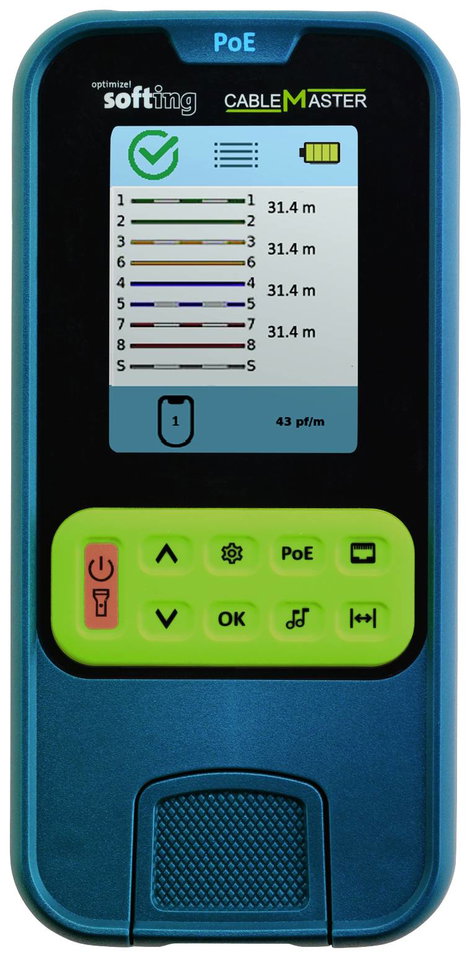 Kábel mérő készülék 226102 Softing CMPOE Hálózat