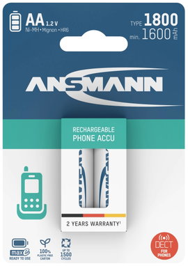 Ansmann 1312-0038 Ceruzaakku NiMH 1600 mAh 1.2 V 2 db