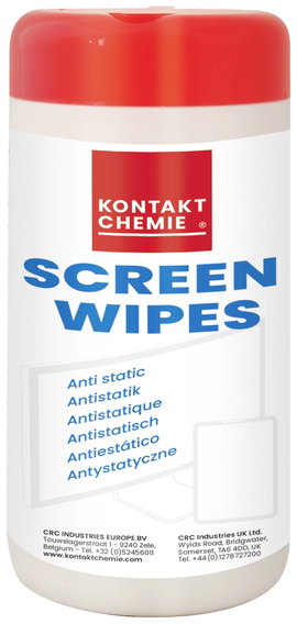 CRC SCREEN Tisztítókendők, Screen wipes, 100 db