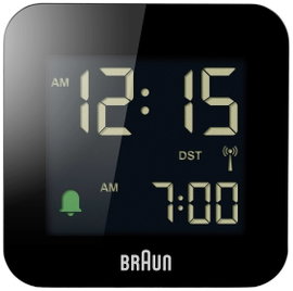 Braun BC08B-DCF Rádiójel vezérlésű Ébresztőóra Fekete Negatív kijelző
