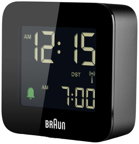 Braun BC08B-DCF Rádiójel vezérlésű Ébresztőóra Fekete Negatív kijelző 2. kép