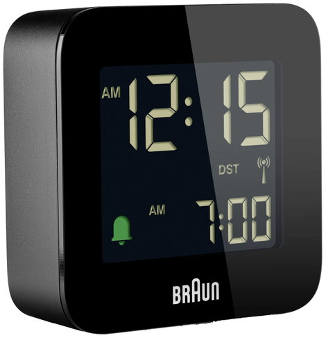 Braun BC08B-DCF Rádiójel vezérlésű Ébresztőóra Fekete Negatív kijelző 3. kép