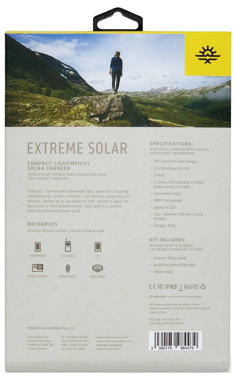Napelemes akkutöltő 1000 mA 5W, Power Traveller Extreme PTL-EXTSL001 6. kép