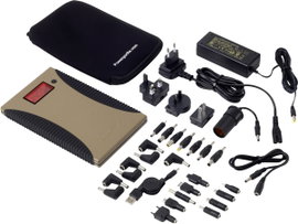 Power Traveller Powergorilla Tactical Powerbank 24000 mAh LiPo USB-A Homok kültéri, állapotjelző