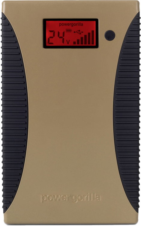 Power Traveller Powergorilla Tactical Powerbank 24000 mAh LiPo USB-A Homok kültéri, állapotjelző 2. kép