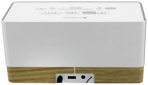 soundmaster UR630WE Rádiós ébresztőóra URH Bluetooth®, AUX, URH Ébresztő funkció Szürke, Barna 4. kép