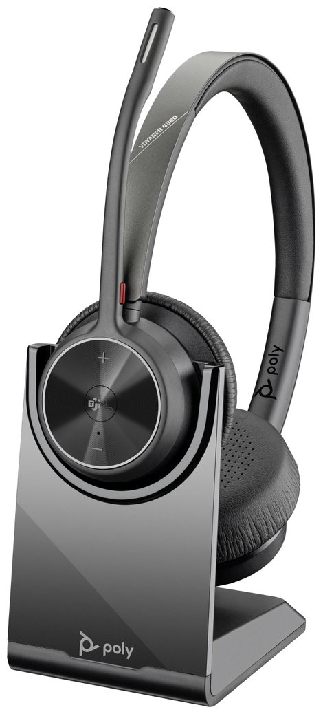 HP Poly Voyager 4320-M +BT700 Dongle Számítógép On Ear headset Bluetooth® Stereo Fekete Noise Cancel 2. kép