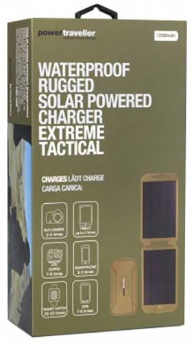 Napelemes akkutöltő és powerbank, 1000 mA 5 W, Power Traveller Powerbank Solar Extreme Tactical PTL- 9. kép