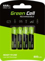 Green Cell HR03 Mikroakku NiMH 800 mAh 1.2 V 4 db 3. bélyegkép