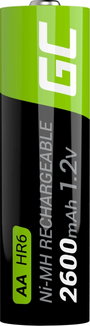 Green Cell HR6 Ceruzaakku NiMH 2600 mAh 1.2 V 2 db 2. bélyegkép