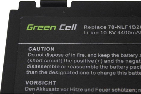 Green Cell Notebook akku A32-F82 A32-F52 10.8 V 4400 mAh Asus 4. kép