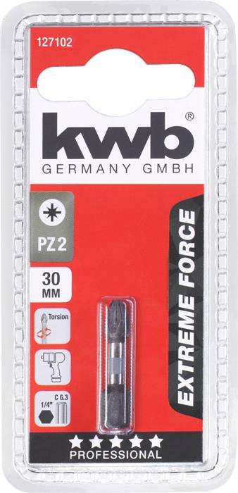 kwb 127102 Kereszthornyú bit PZ 2 Acél 1 db 2. kép