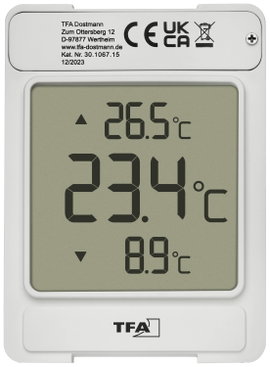 TFA Dostmann Digitales Fensterthermometer WINDOO Ablakhőmérő Szürke