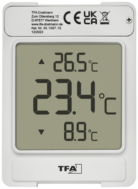 TFA Dostmann Digitales Fensterthermometer WINDOO Ablakhőmérő Szürke
