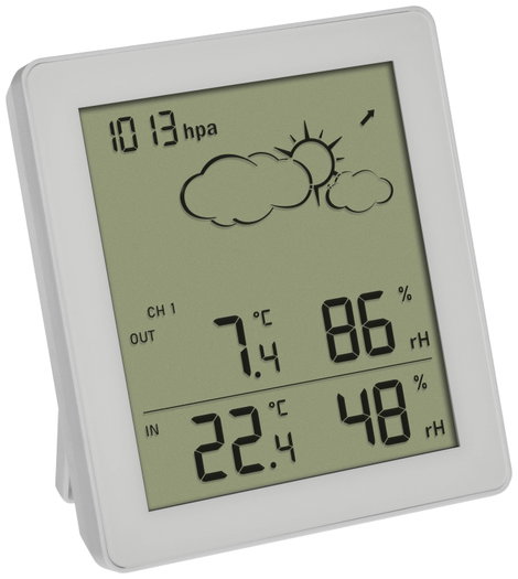 TFA Dostmann Funk-Wetterstation CLEAR 35.1168.02 Vezeték nélküli időjárásjelző állomás Előrejelzés 1 2. kép