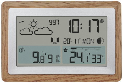 TFA Dostmann Funk-Wetterstation OAK 35.1167.54 Vezeték nélküli időjárásjelző állomás Előrejelzés 12 2. kép