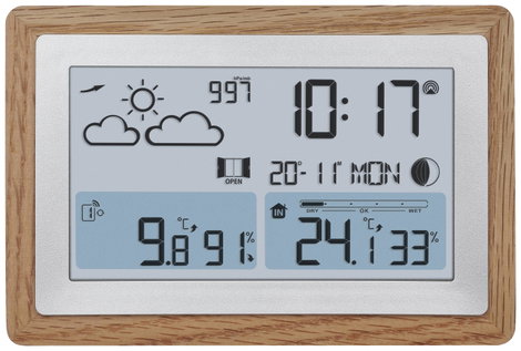 TFA Dostmann Funk-Wetterstation OAK 35.1167.54 Vezeték nélküli időjárásjelző állomás Előrejelzés 12 3. kép