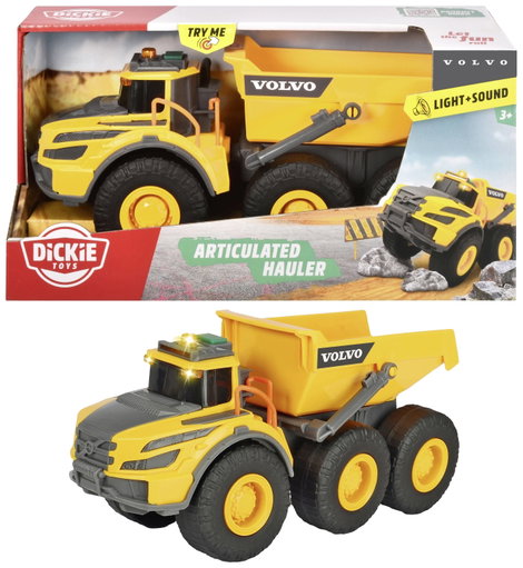 Dickie Toys Építkezésnél használt jármű modell Volvo Csuklós vontató Kész modell Építkezésnél haszná
