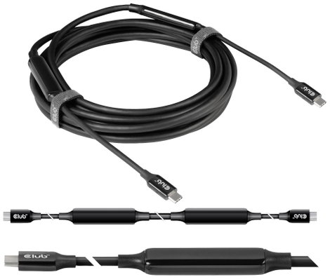 club3D USB C kábel USB-C® dugó 5.00 m Fekete CAC-1535 2. kép