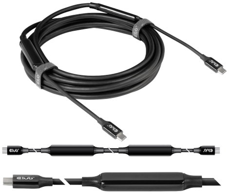 club3D USB C kábel USB-C® dugó 5.00 m Fekete CAC-1535 3. kép