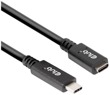 club3D USB C kábel USB 3.2 Gen1 (USB 3.0 / USB 3.1 Gen1) USB-C® dugó, USB-C® alj 2.00 m Fekete CAC-1
