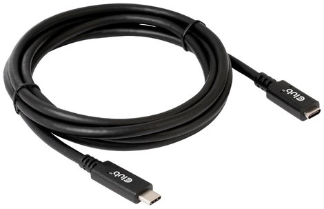 club3D USB C kábel USB 3.2 Gen1 (USB 3.0 / USB 3.1 Gen1) USB-C® dugó, USB-C® alj 2.00 m Fekete CAC-1 2. kép