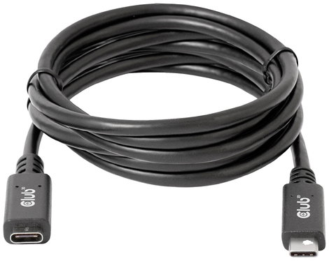club3D USB C kábel USB 3.2 Gen1 (USB 3.0 / USB 3.1 Gen1) USB-C® dugó, USB-C® alj 2.00 m Fekete CAC-1 4. kép