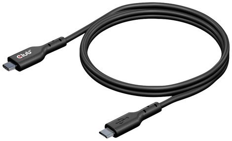 club3D USB kábel USB 3.2 Gen1 (USB 3.0 / USB 3.1 Gen1) USB-C® dugó, USB mikro B dugó 1.00 m Fekete C