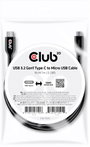 club3D USB kábel USB 3.2 Gen1 (USB 3.0 / USB 3.1 Gen1) USB-C® dugó, USB mikro B dugó 1.00 m Fekete C 2. bélyegkép