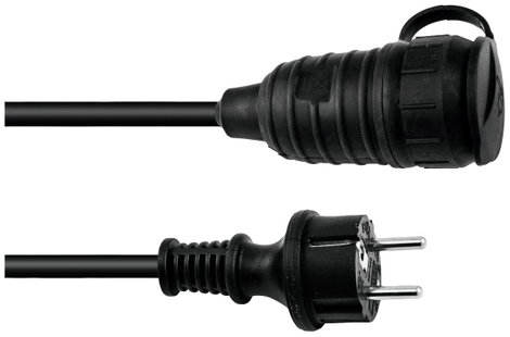 Eurolite 30245693 Áram Hosszabbítókábel 16 A Fekete 1.5 m H07RN-F 3G 1,5 mm²