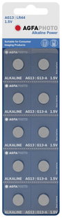 AgfaPhoto Gombelem LR 44 1.5 V 10 db Alkáli mangán AG13 bélyegkép