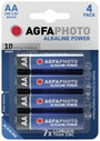 Ceruzaelem AA, alkáli mangán, 1,5V, 4 db, Agfa LR06, AA, LR6, AAB4E, AM3, 815, E91, LR6N bélyegkép