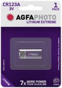 CR123A fotóelem, lítium, 3V 1300 mAh, Agfa EL123AP, K123LA, RL123A, EL123A, DL123A, 5018LC, LR123, V bélyegkép