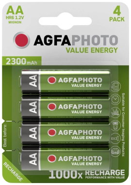 Ceruza akku AA, NiMH, 1,2V 2300 mAh, Agfa LR06, AA, LR6, AAB4E, AM3, 815, E91, LR6N