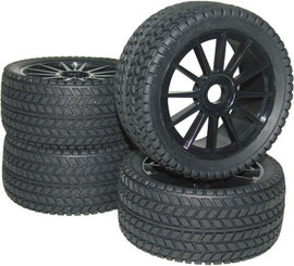 RC modellautó Buggy kerék 1:8 méretű, 10 küllős, fekete színű 4 db-os készlet Reely Buggy 10-Star St
